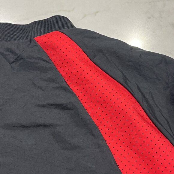Nike Air Jordan Mens Medium 1 Wings Woven Muscle Track Jacket Black Red - Picture 9 of 16